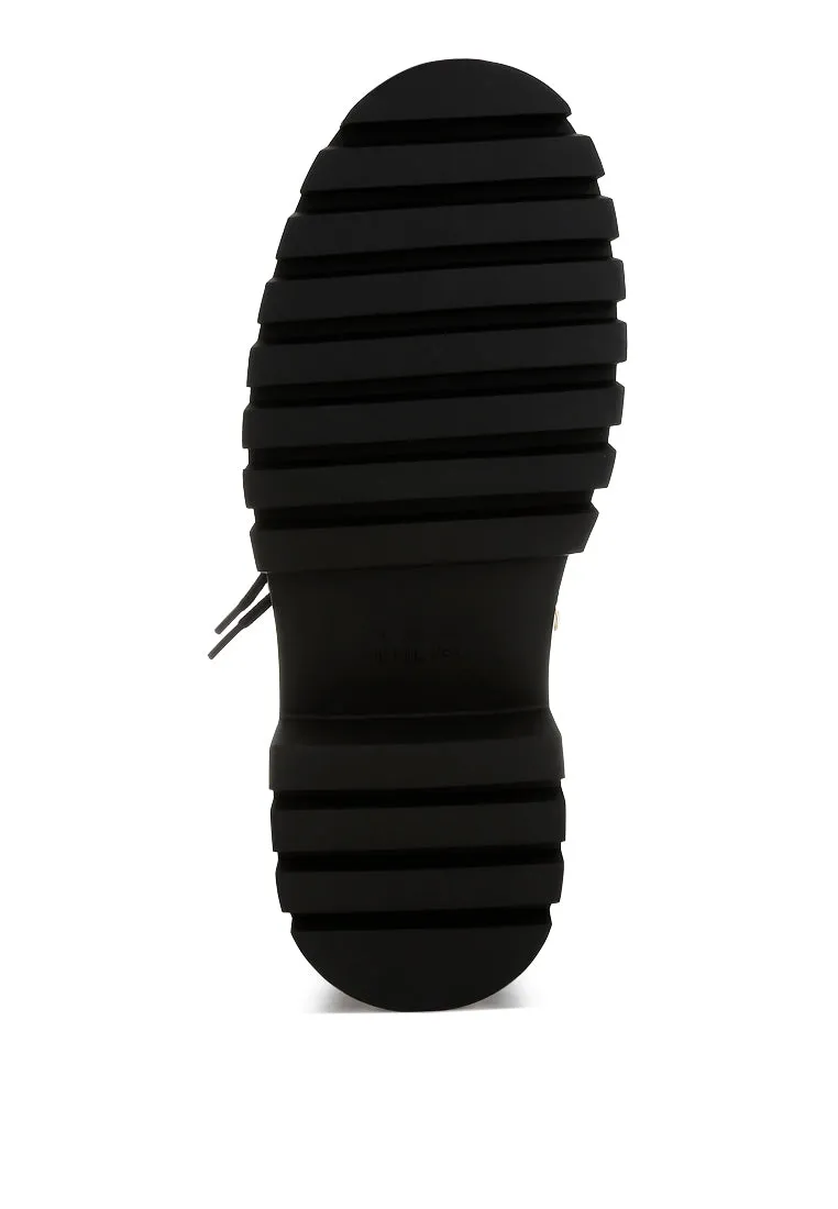 Fleece & Faux Leather Boots By RUW