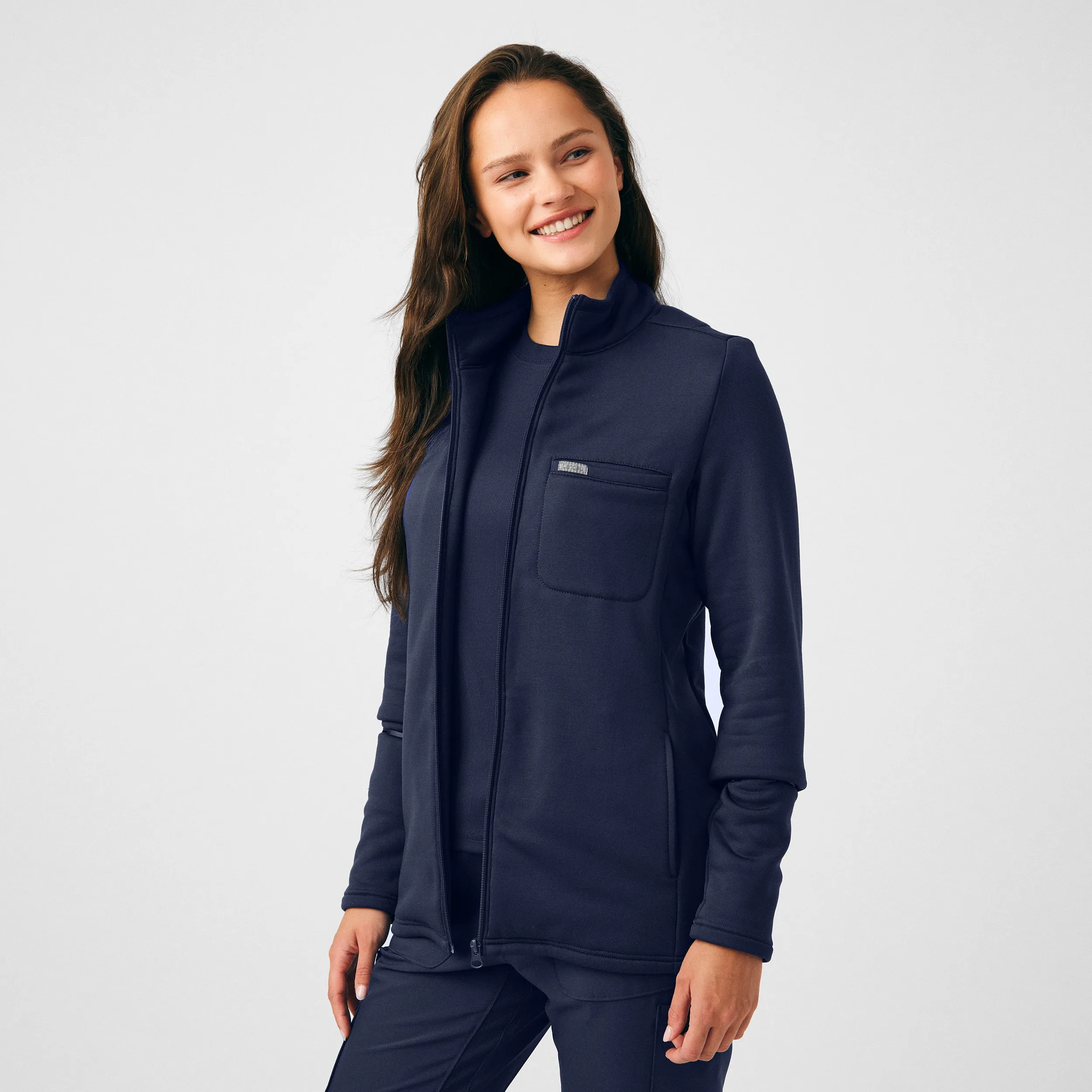 Forward LJ708 Women's 5 Pocket Scrub Jacket Navy