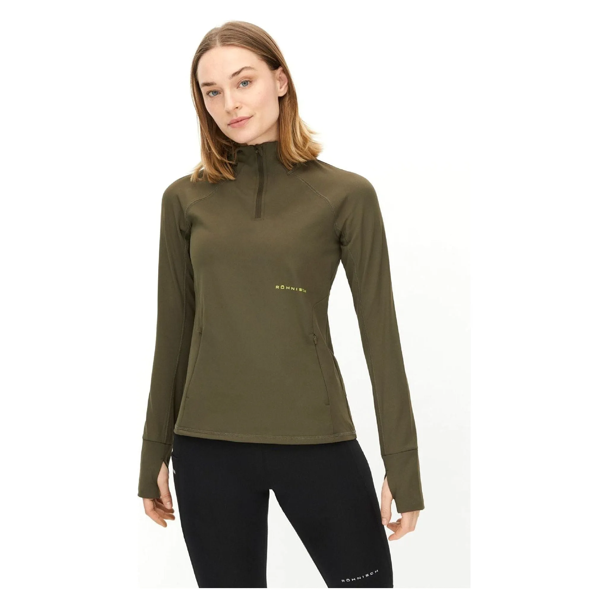 Free Motion Half Zip, Forest Brown