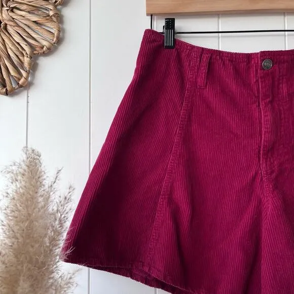 Free People shorts corduroy wide-leg high rise