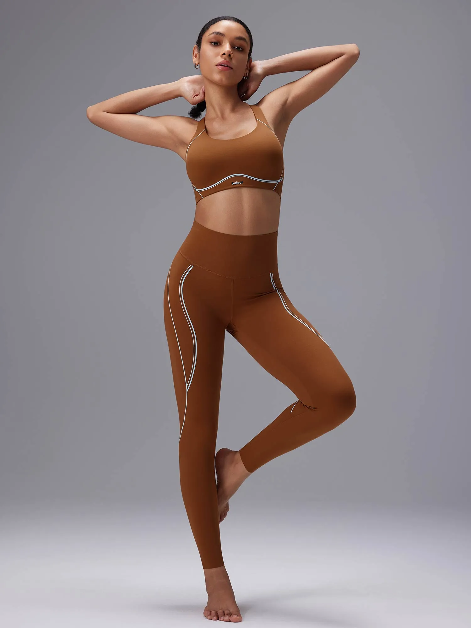 Freeleaf 25" High Rise Stripe Print Leggings