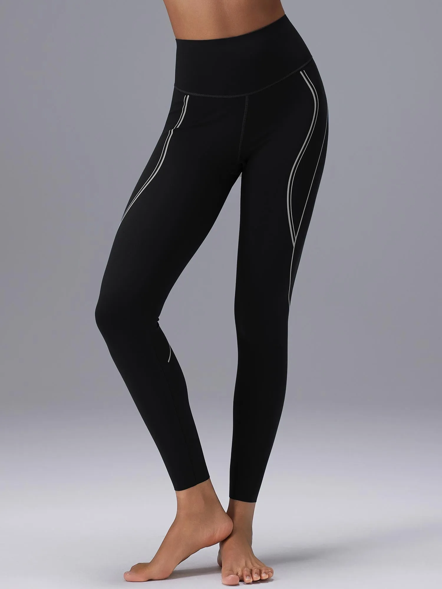 Freeleaf 25" High Rise Stripe Print Leggings
