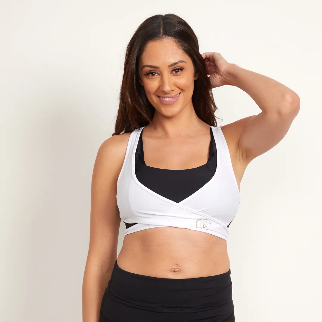 Geometric Swim/Run Nursing Sports Crop