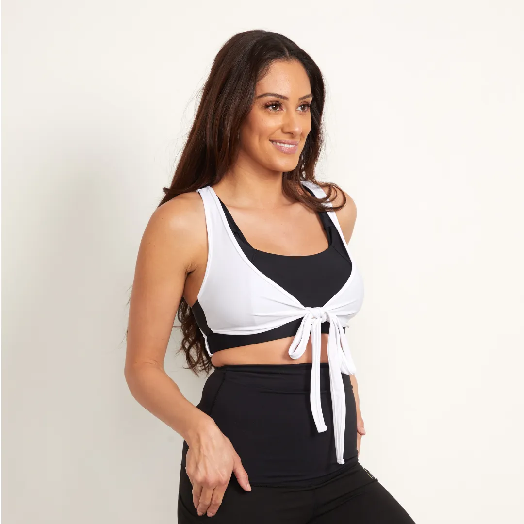 Geometric Swim/Run Nursing Sports Crop