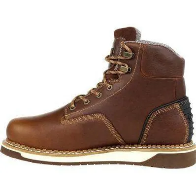 Georgia Men's AMP LT Wedge Soft Toe Waterproof Work Boot - Brown - GB00350