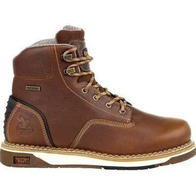 Georgia Men's AMP LT Wedge Soft Toe Waterproof Work Boot - Brown - GB00350