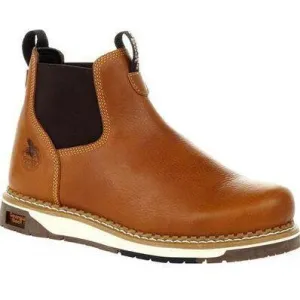 Georgia Men's Amped Lightweight Wedge Soft Toe Chelsea Work Boot - Brown - GB00346