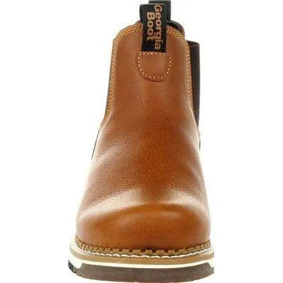 Georgia Men's Amped Lightweight Wedge Soft Toe Chelsea Work Boot - Brown - GB00346