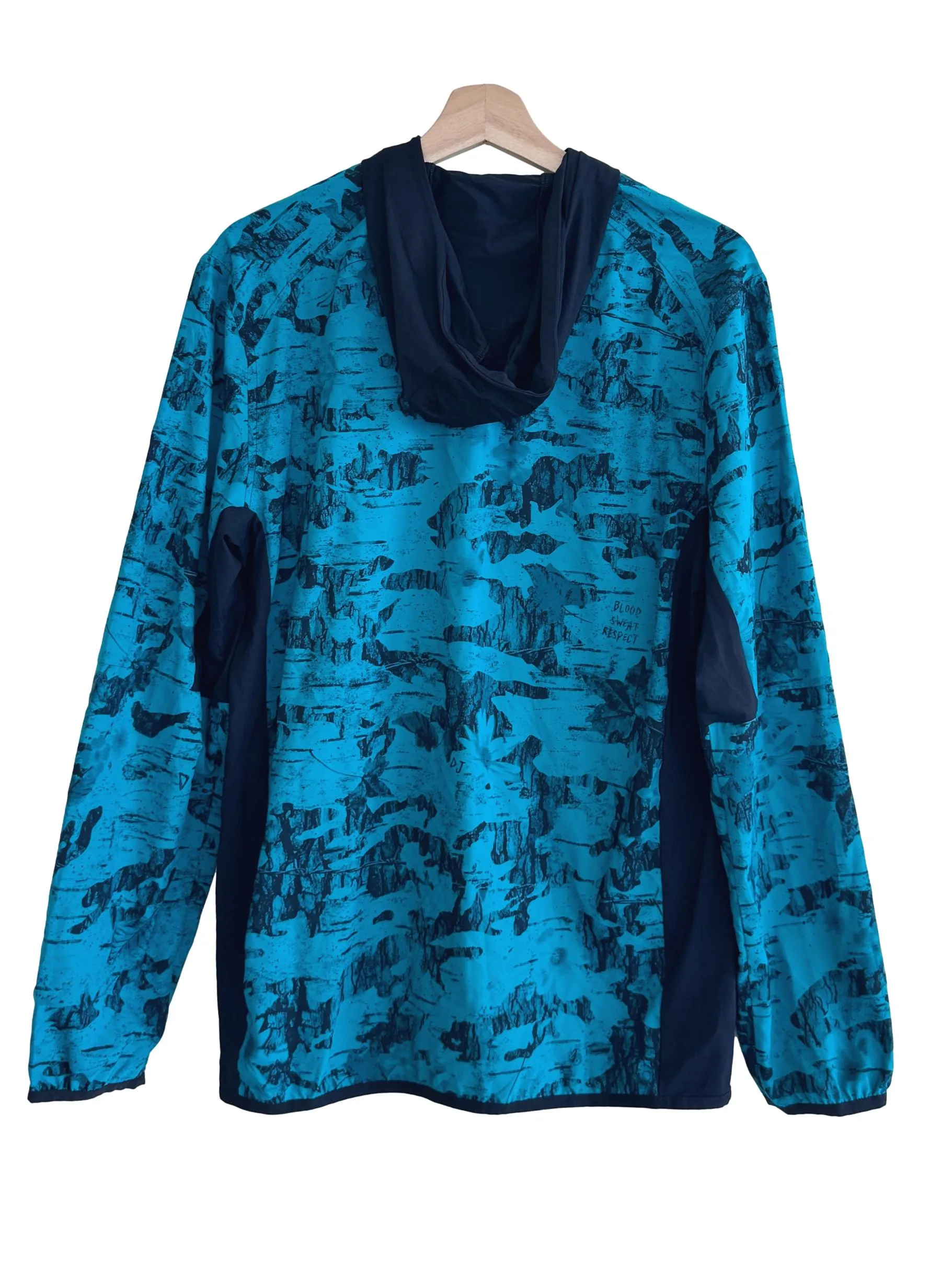 Green Abstract Patterned Windbreaker