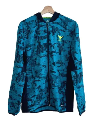 Green Abstract Patterned Windbreaker