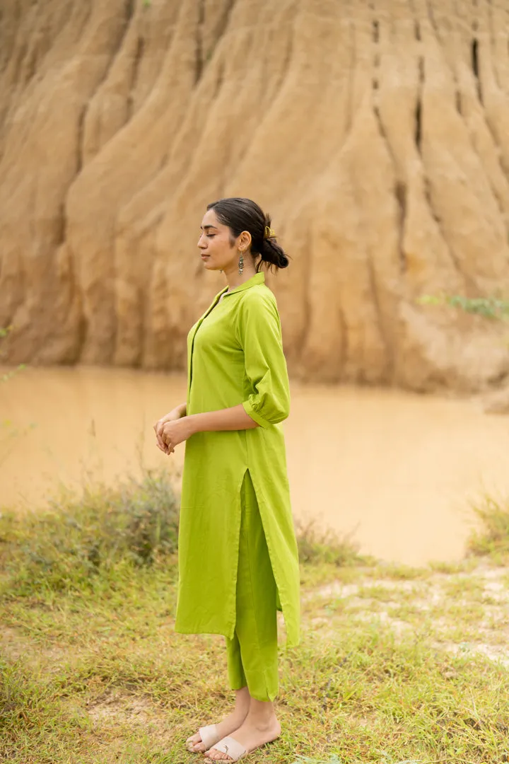 Green Apple Kurta Set with dupatta