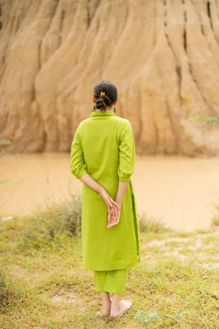 Green Apple Kurta Set with dupatta