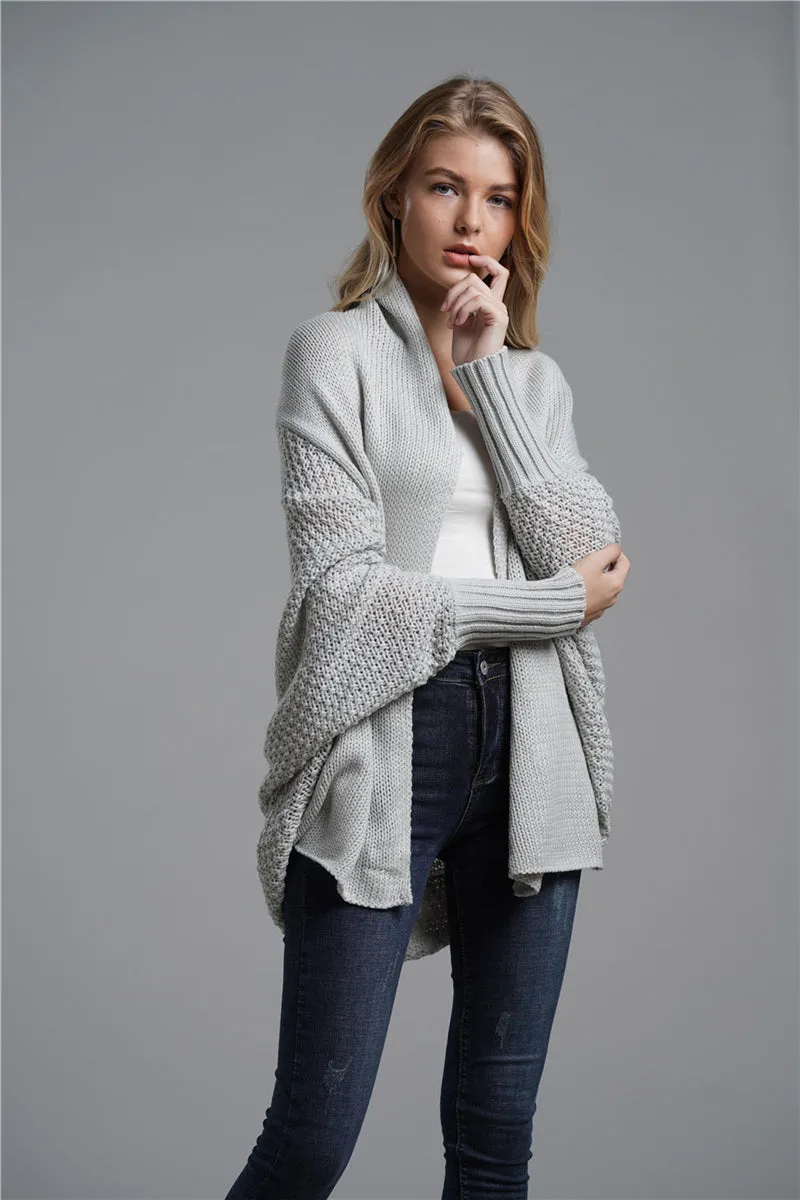 Grey Batwing Easy On Cardigan