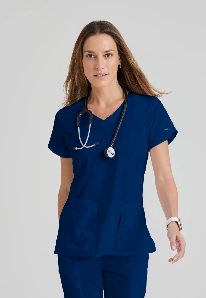 Greys Anatomy 41423 Cora Scrub Top Indigo