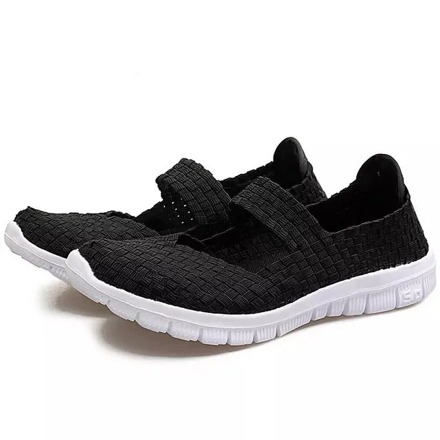 GS Comfort Plus  | Trendy platte geweven othopedische damesschoenen voor de zomer