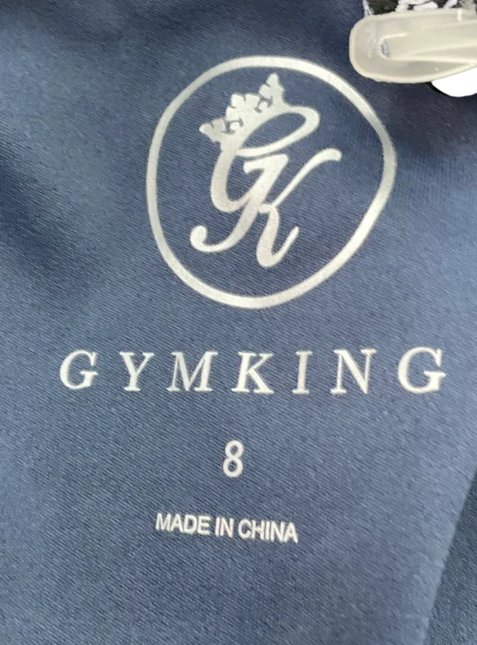 GYM KING Blue 1/4 Zip Funnel UK 8