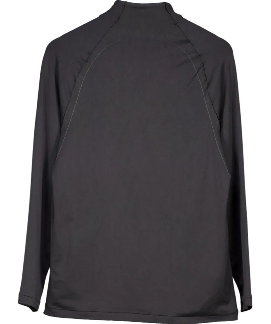 gymshark Black 1/4 Zip Long Sleeve Top UK M