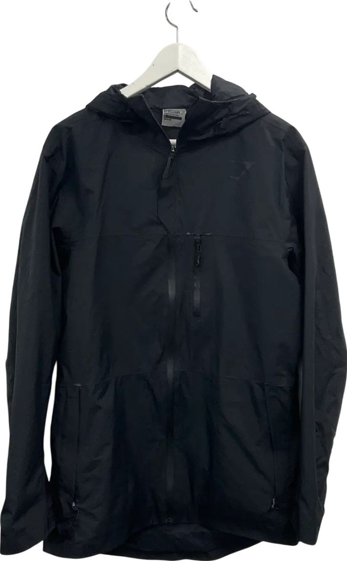 gymshark Black Rainbreaker Jacket UK M