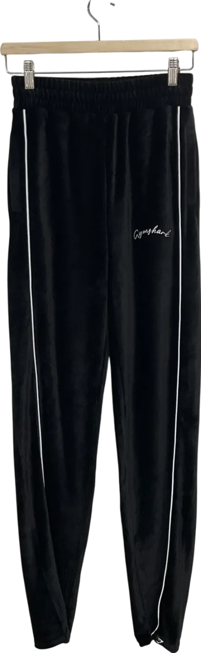 gymshark Black Velour Joggers UK XS