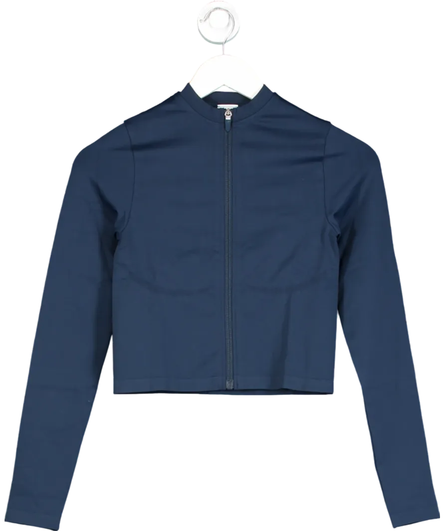 gymshark Blue Everyday Seamless Knit Track Top UK XS