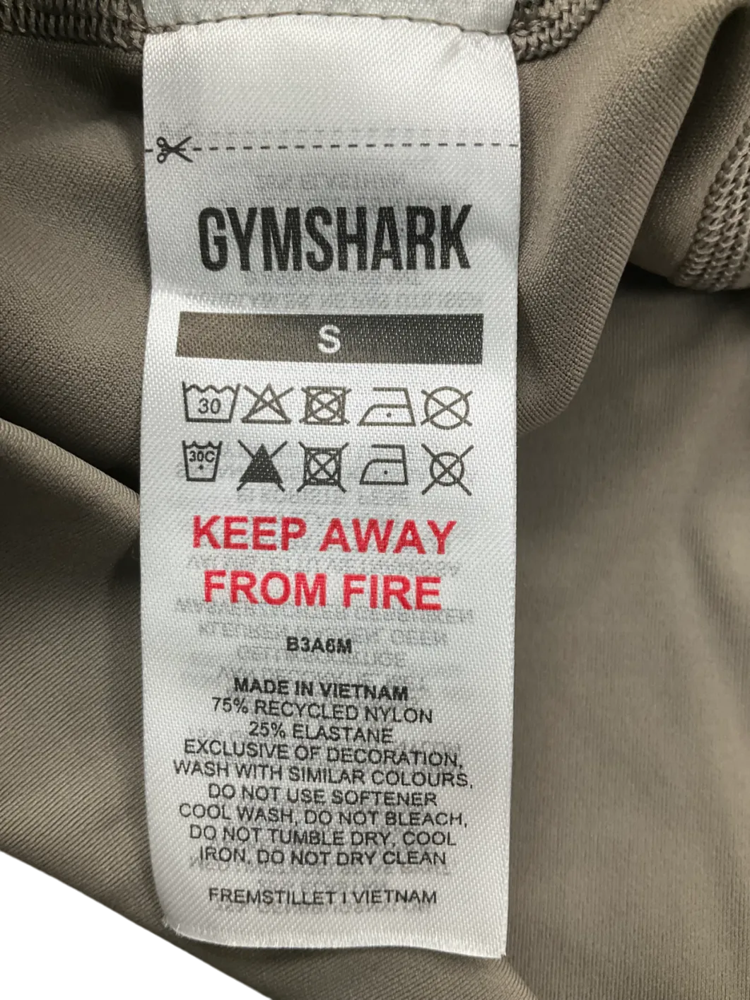 gymshark Grey High Waist Leggings In Truffle UK S