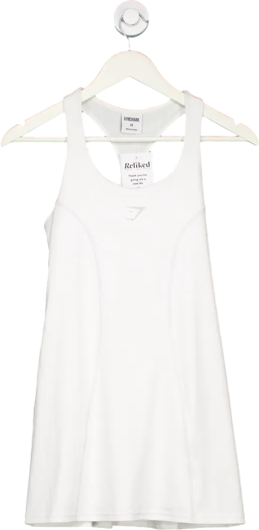 Gymshark White Racerback Tank Top UK XS