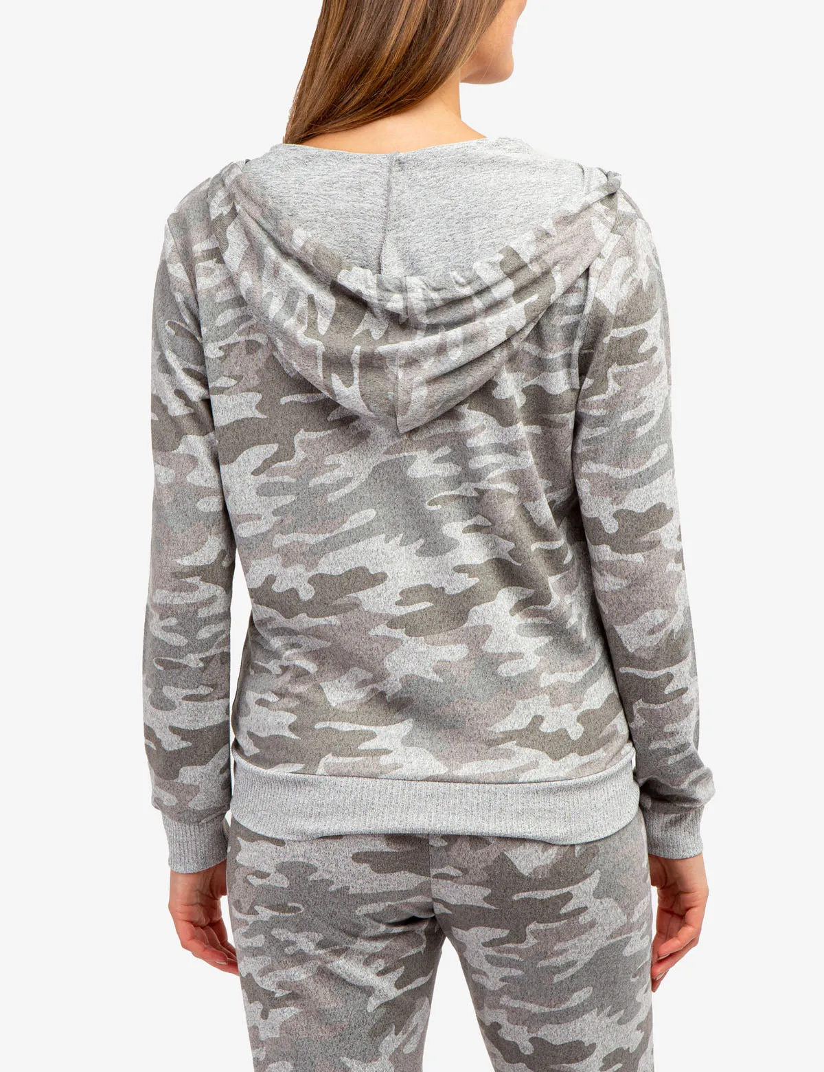 HACCI ZIP UP CAMO HOODIE