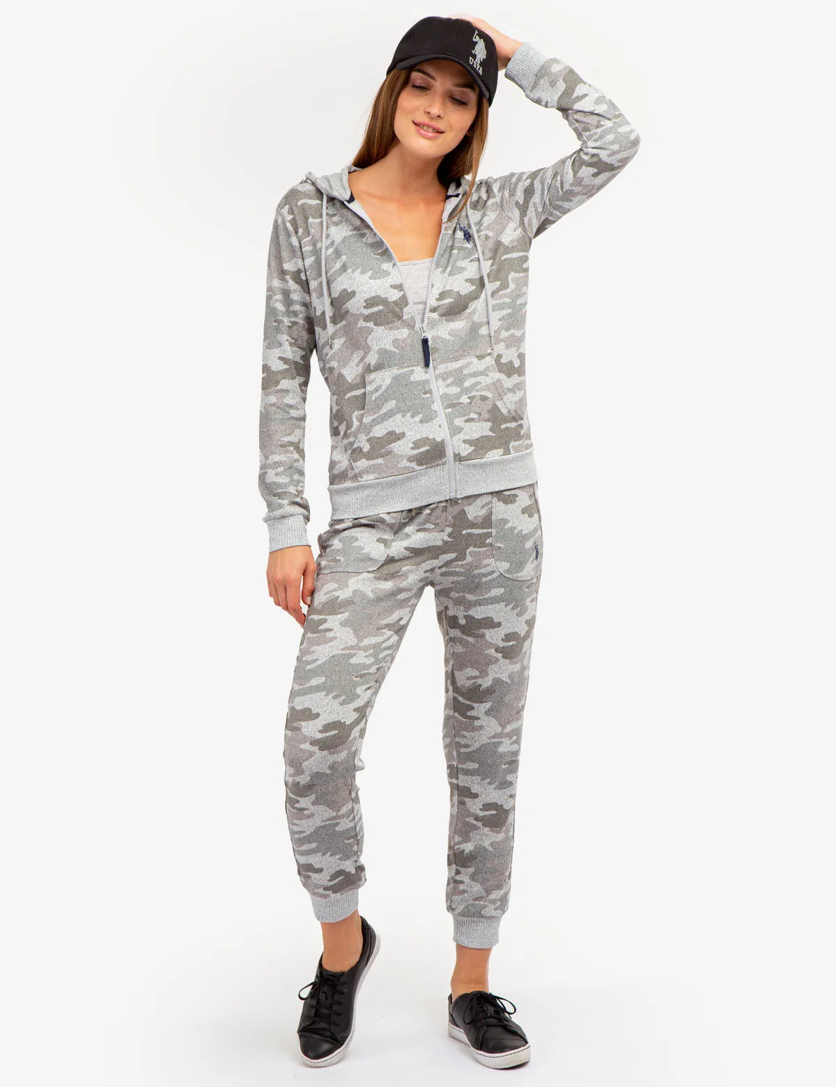 HACCI ZIP UP CAMO HOODIE