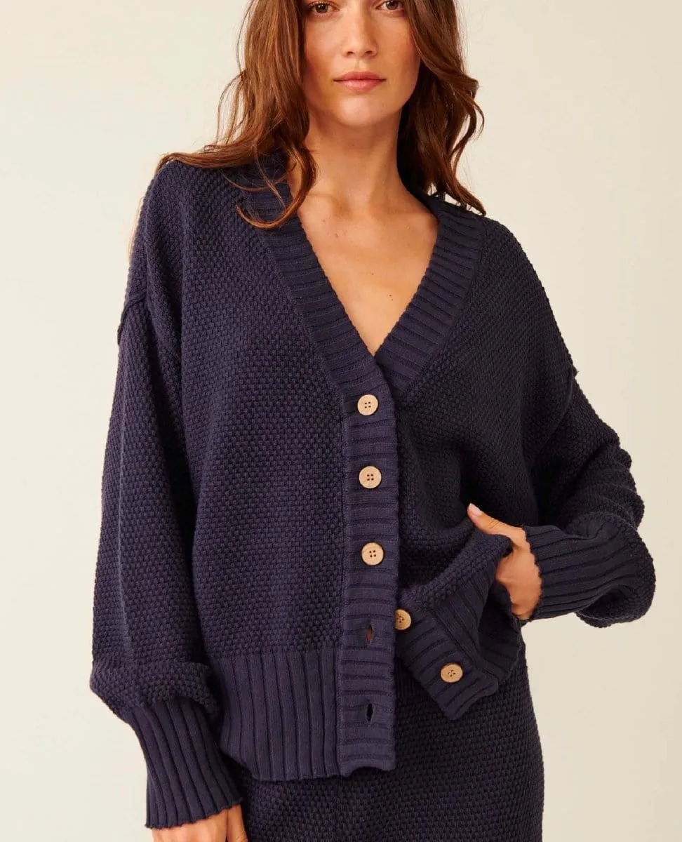 Hailee Cardi Sweater Set Peacoat Blue