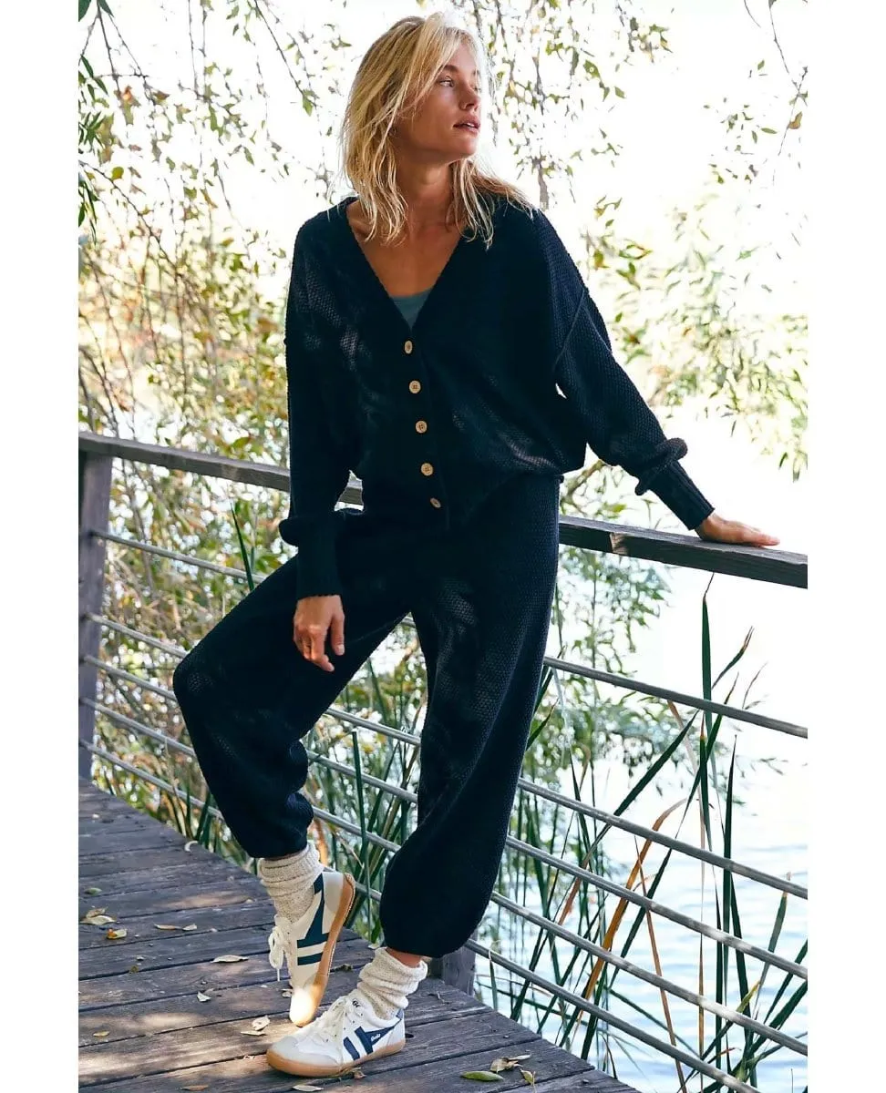 Hailee Cardi Sweater Set Peacoat Blue