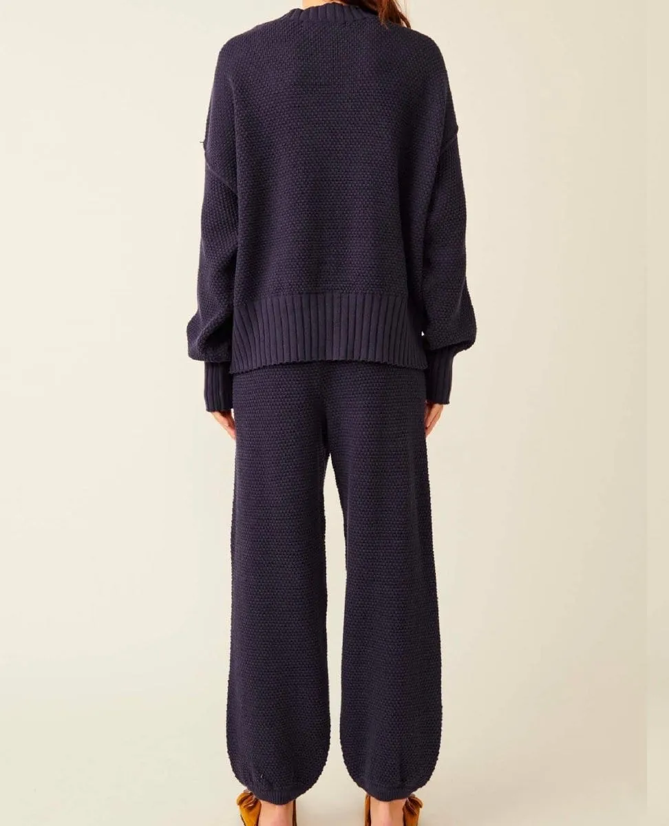 Hailee Cardi Sweater Set Peacoat Blue