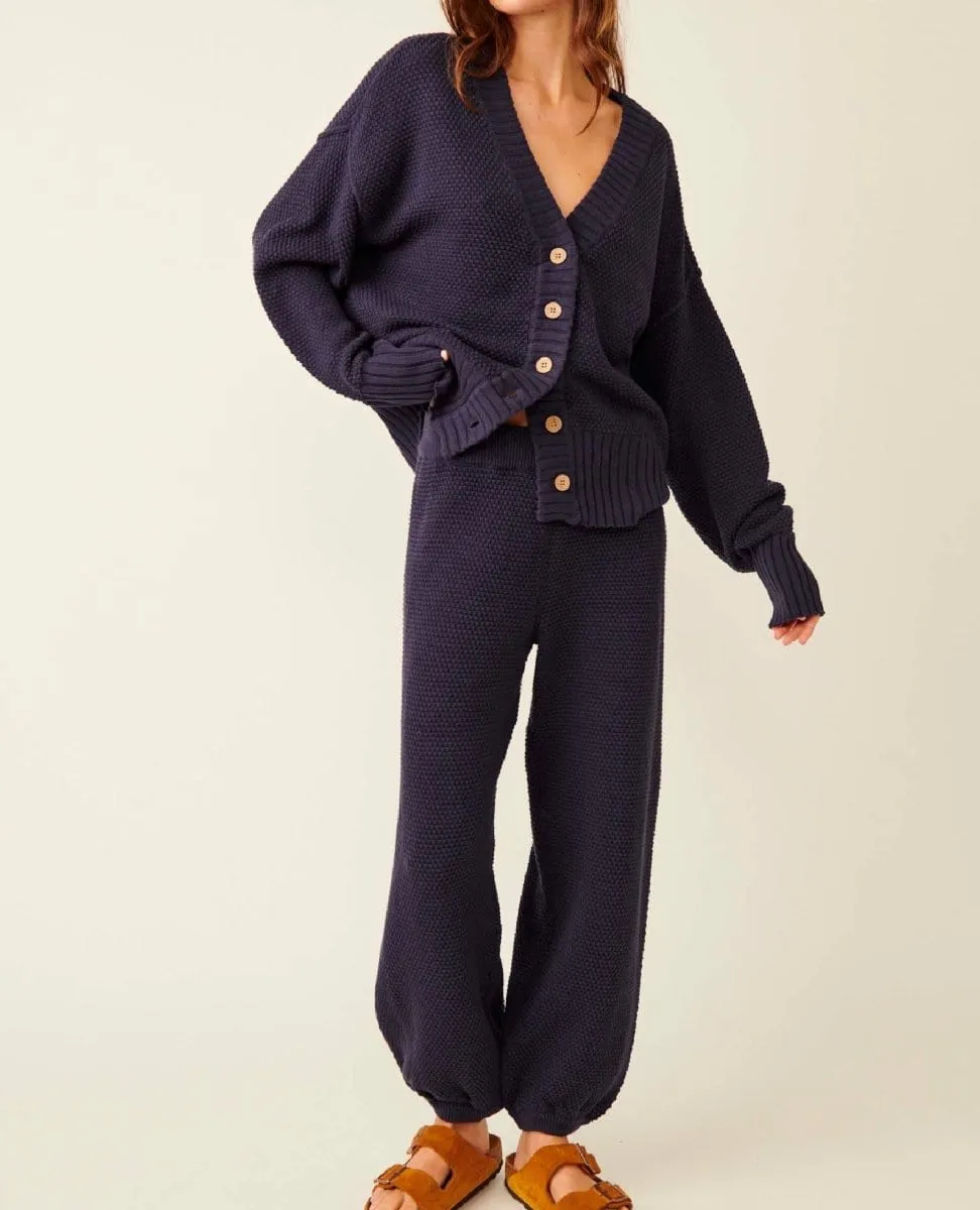 Hailee Cardi Sweater Set Peacoat Blue