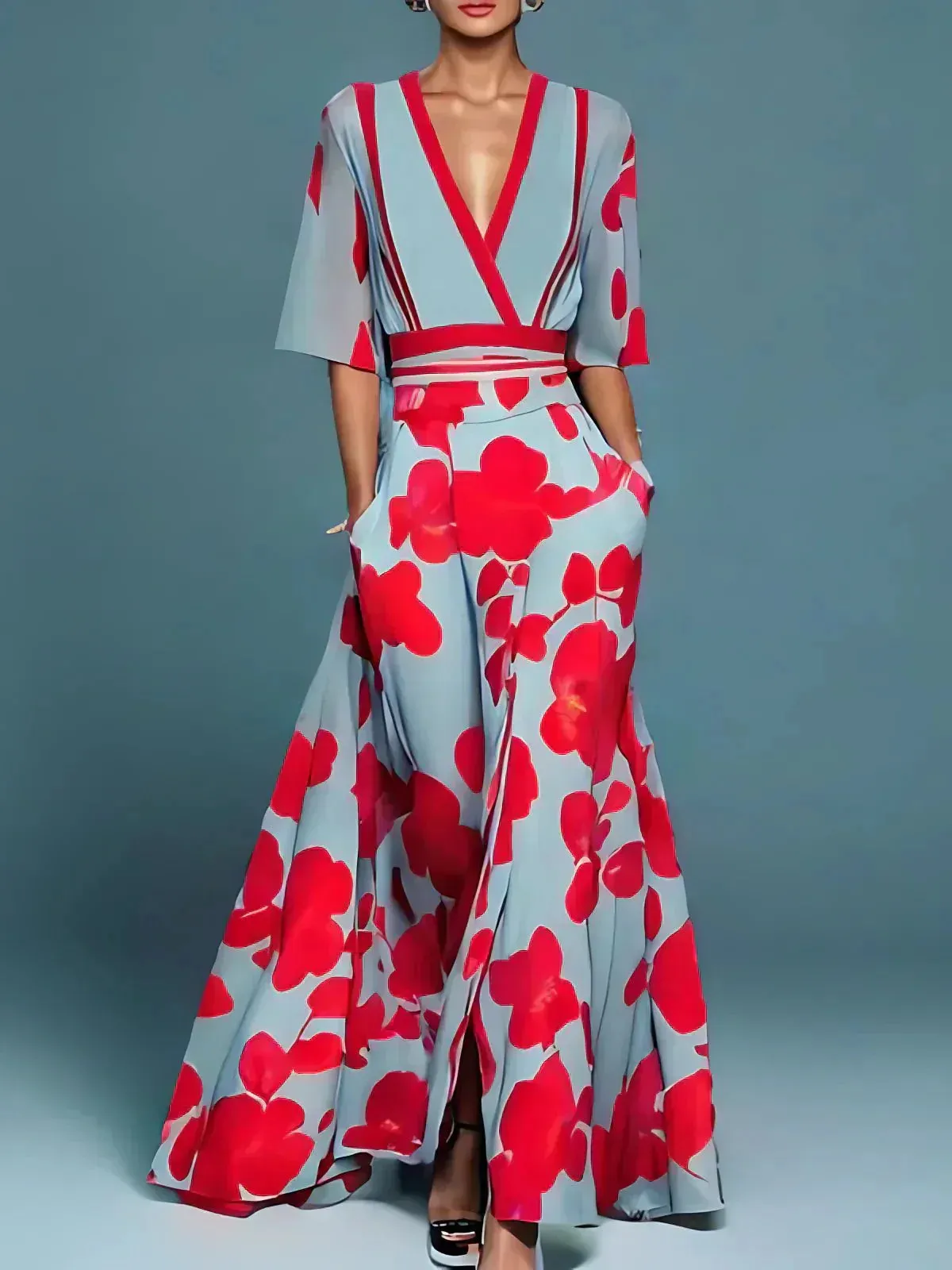 Hailey | Elegant Floral Maxi Dress