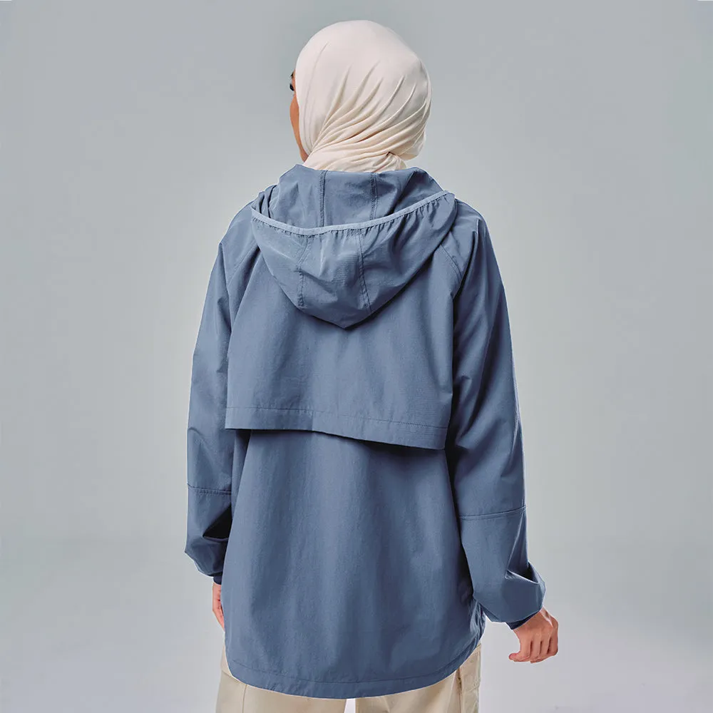Half Zip Parka - Steelblue
