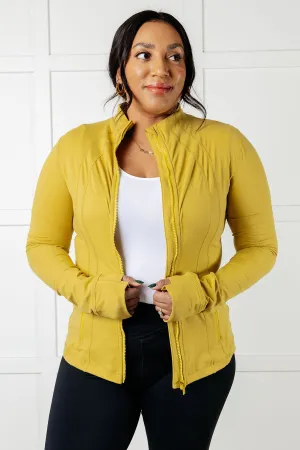 Hazel Blues® |  Staying Swift Activewear Jacket in Yellow Pear