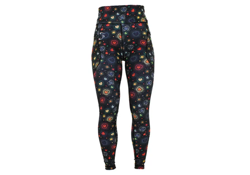 Hazy Hearts leggings with pockets