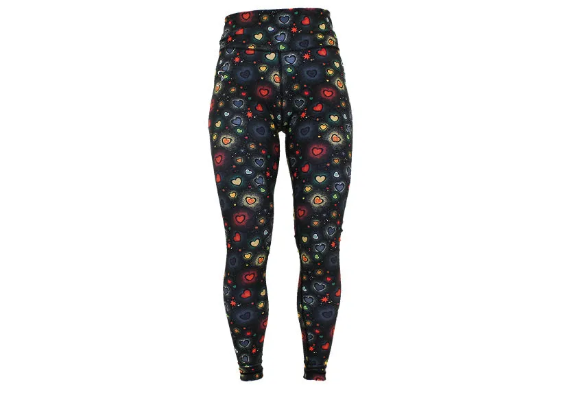 Hazy Hearts leggings with pockets