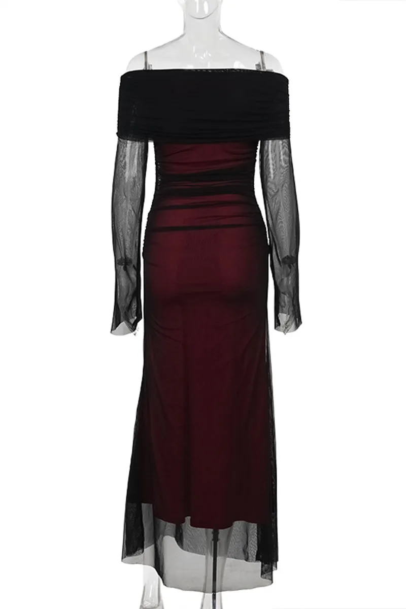 HBR1094 Off-Shoulder Elegance Dress
