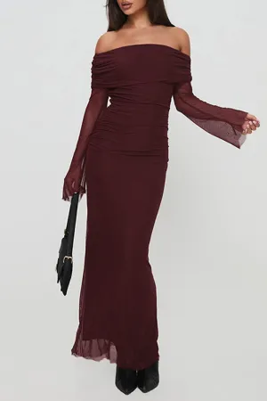 HBR1094 Off-Shoulder Elegance Dress