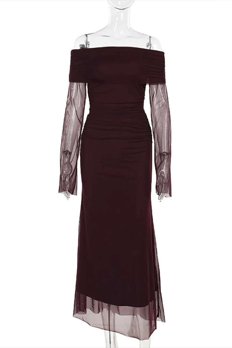 HBR1094 Off-Shoulder Elegance Dress