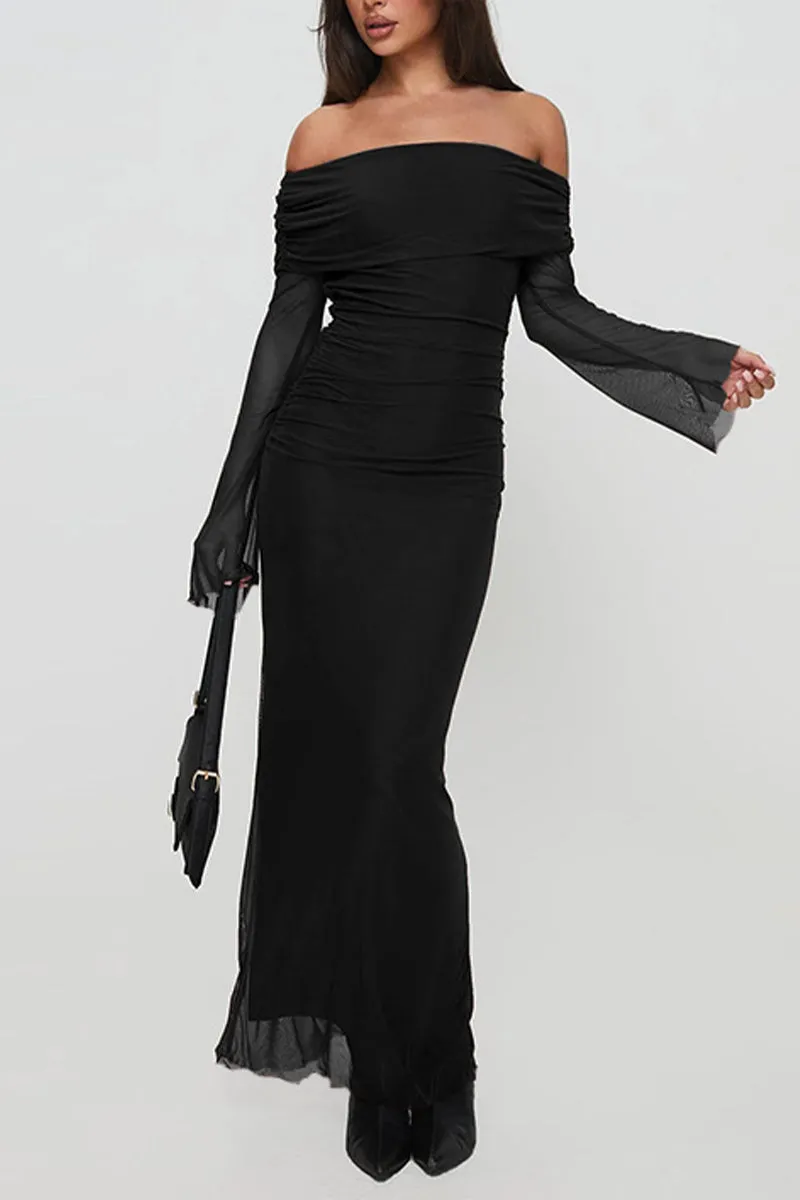 HBR1094 Off-Shoulder Elegance Dress