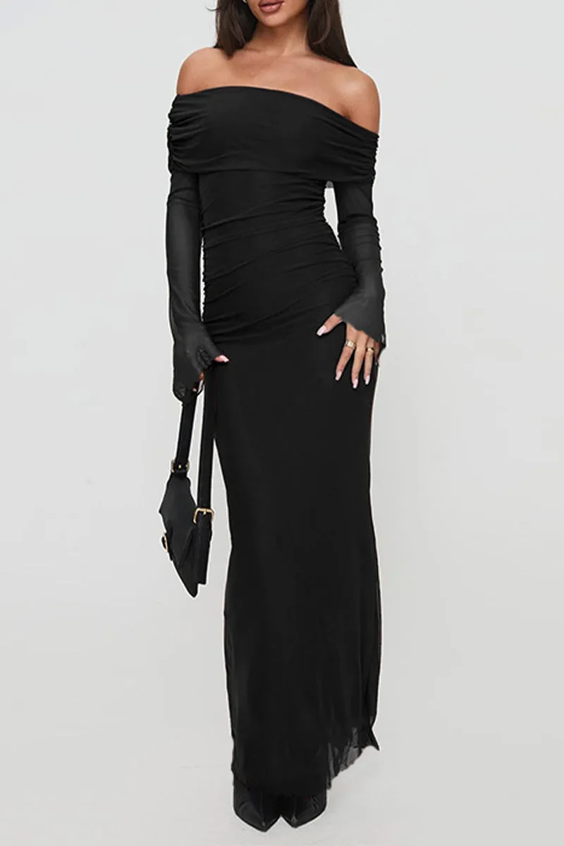 HBR1094 Off-Shoulder Elegance Dress