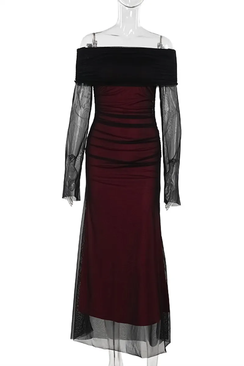 HBR1094 Off-Shoulder Elegance Dress