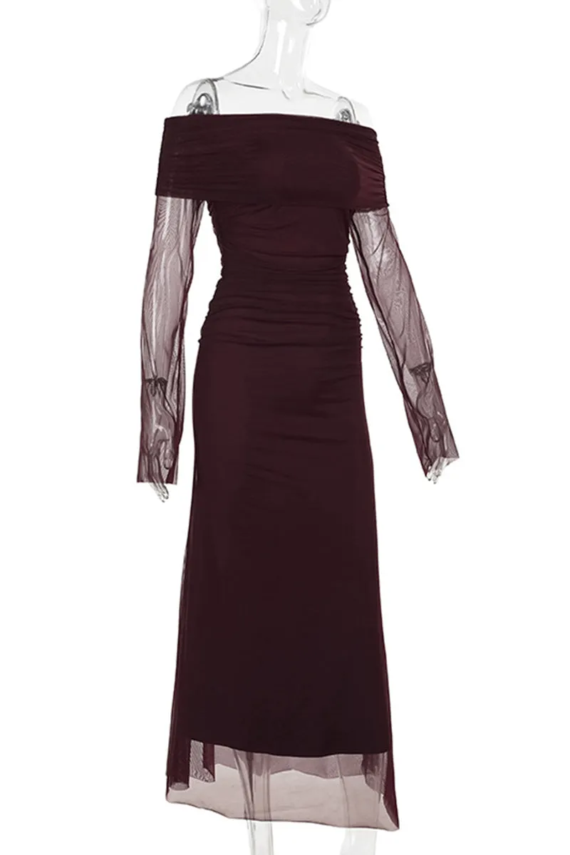HBR1094 Off-Shoulder Elegance Dress
