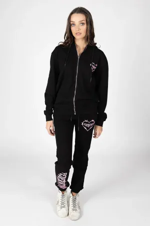 Heart Print Trackie Pants