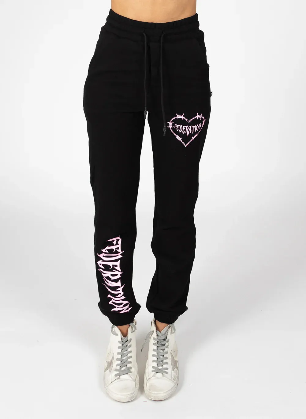 Heart Print Trackie Pants