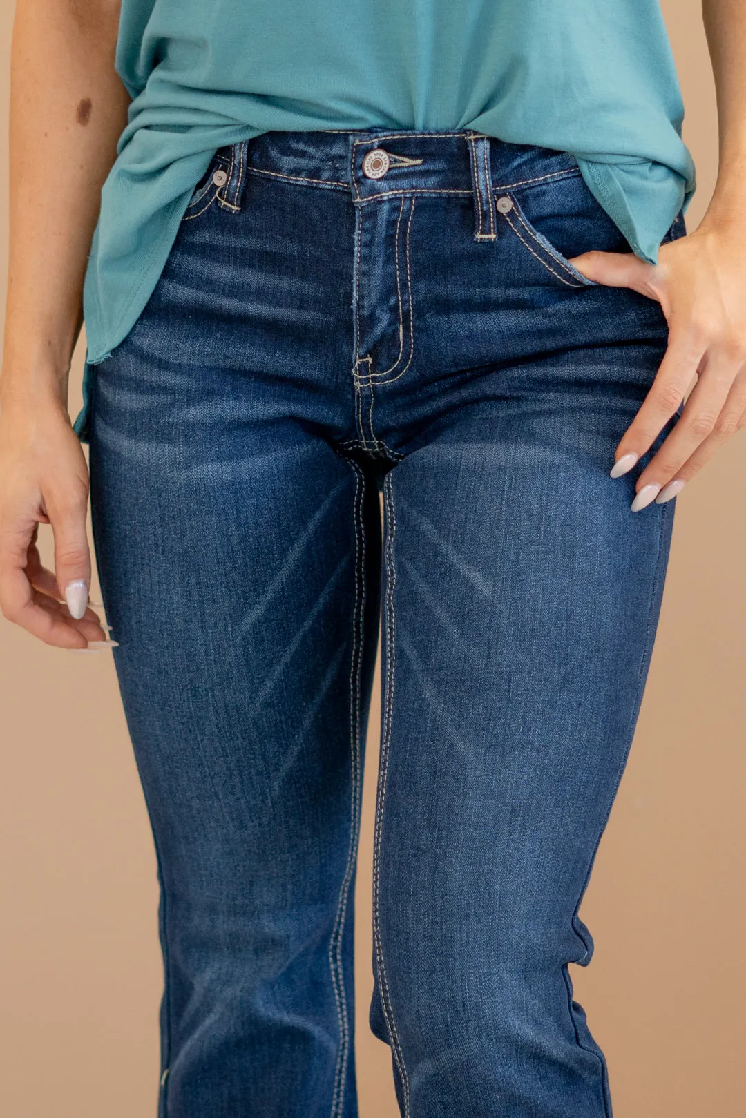 Heidi Mid Rise Flare Jeans