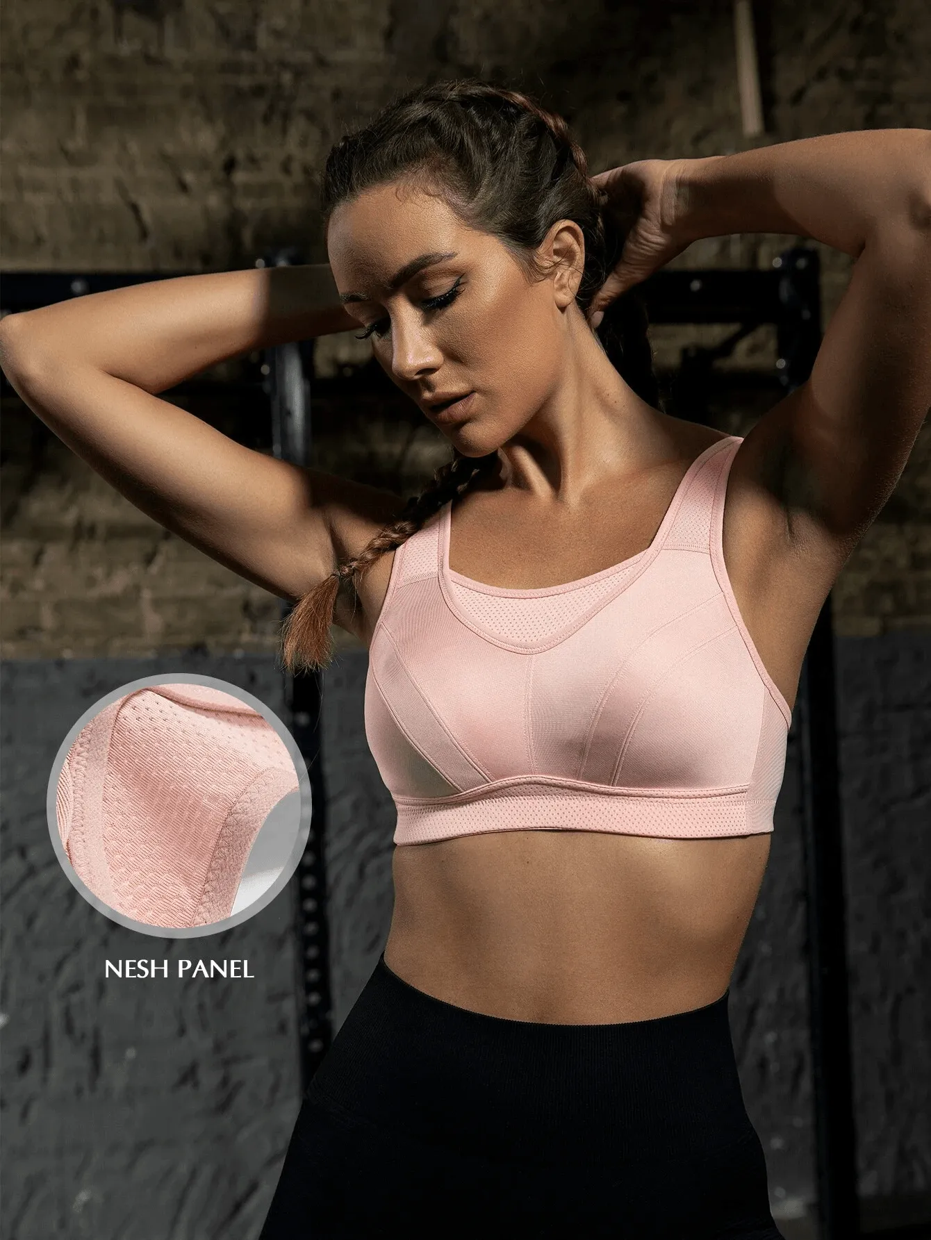 High Impact Large Bust Full Coverage Workout Bras Pink