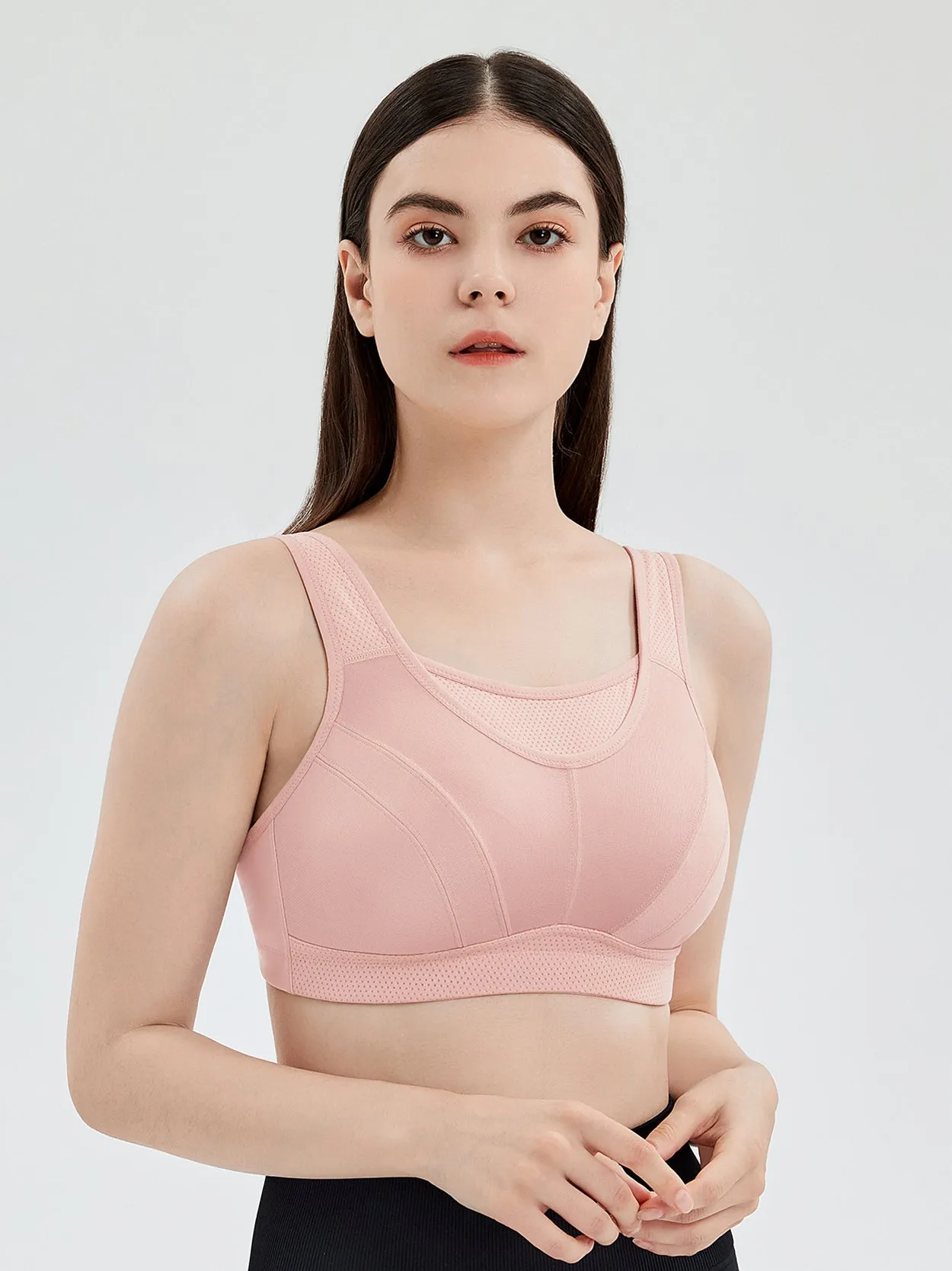High Impact Large Bust Full Coverage Workout Bras Pink