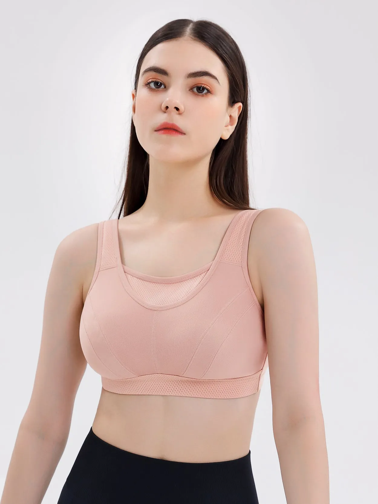 High Impact Large Bust Full Coverage Workout Bras Pink